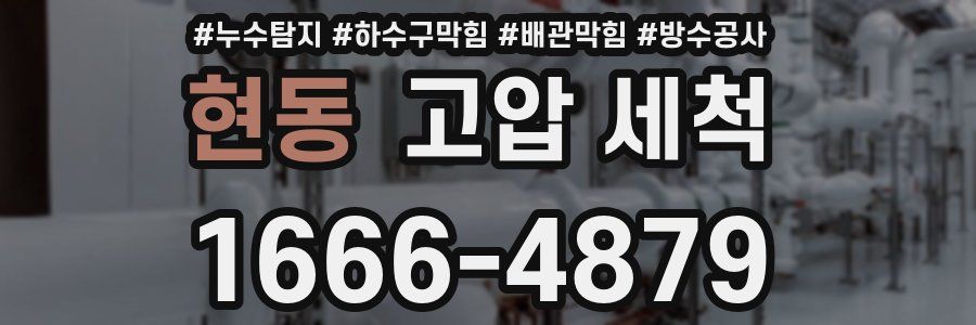 현동 고압 세척