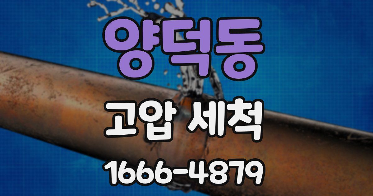 양덕동 고압 세척