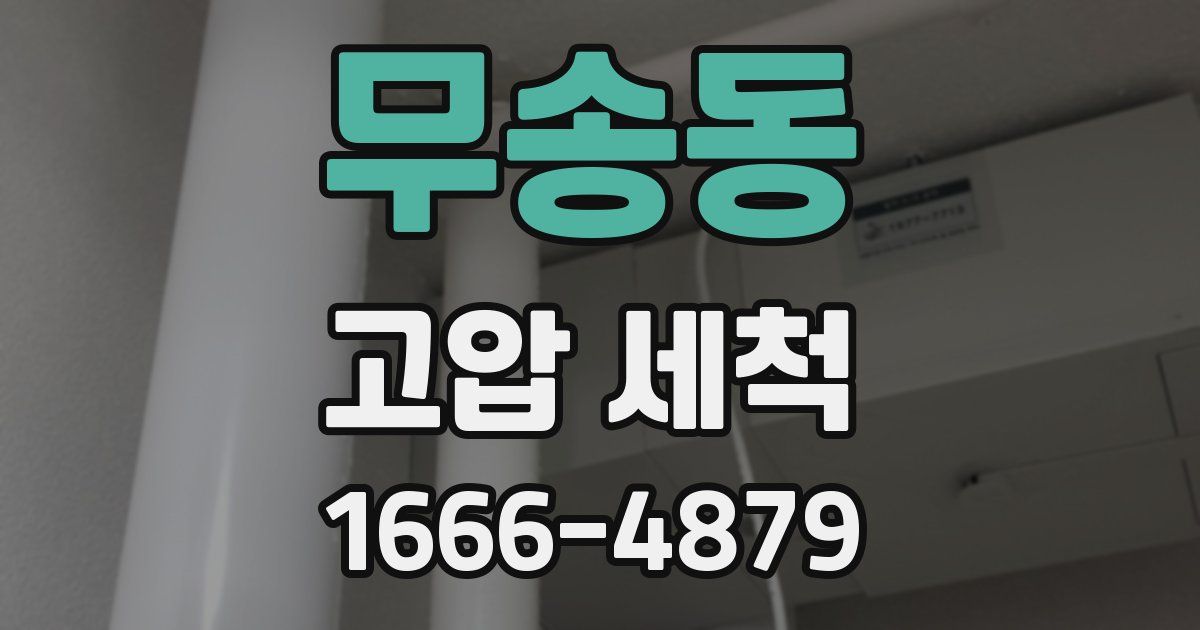 무송동 고압 세척