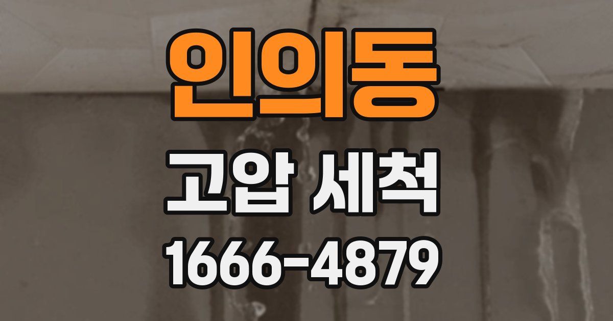 인의동 고압 세척