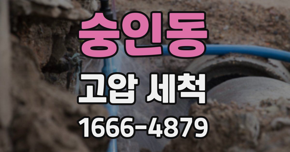 숭인동 고압 세척