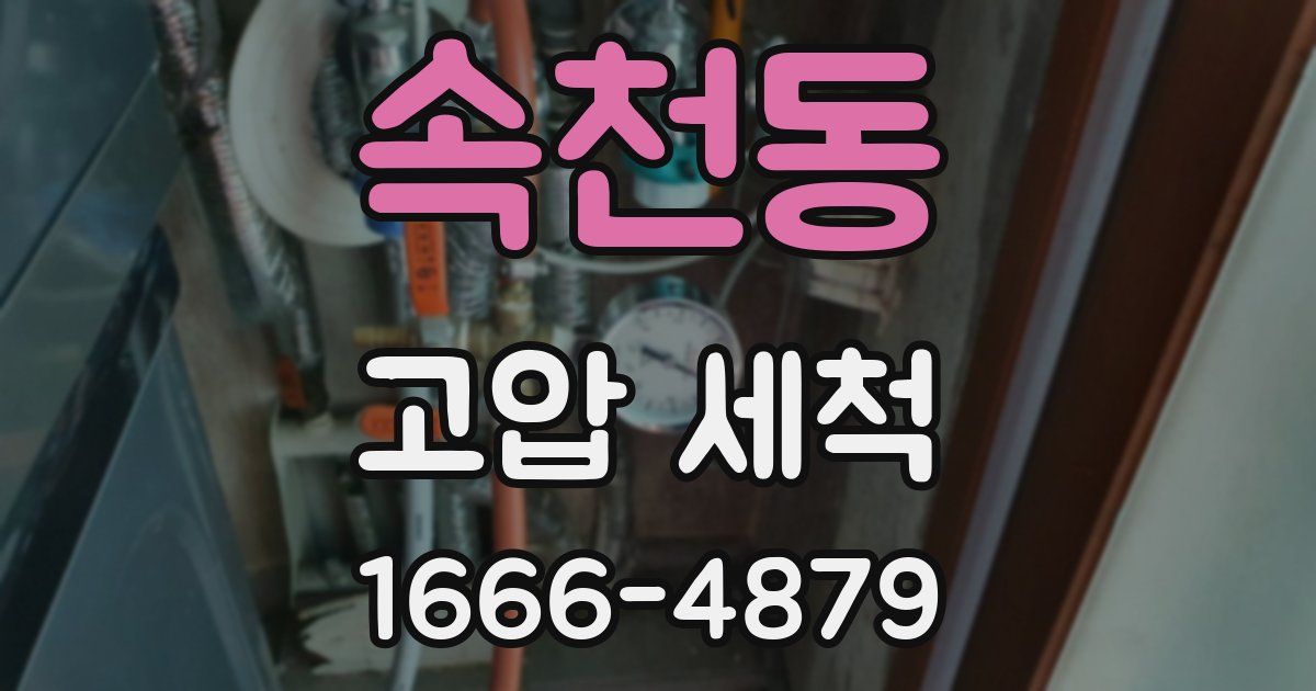 속천동 고압 세척