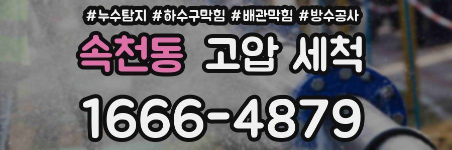 속천동 고압 세척
