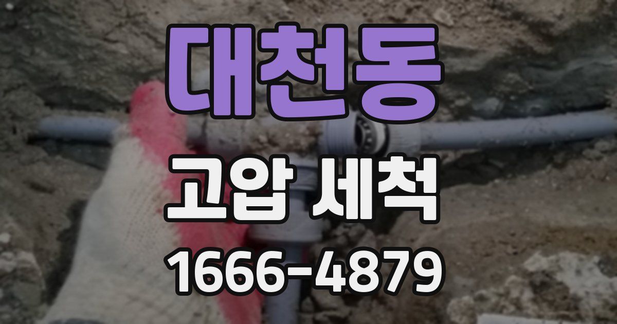대천동 고압 세척