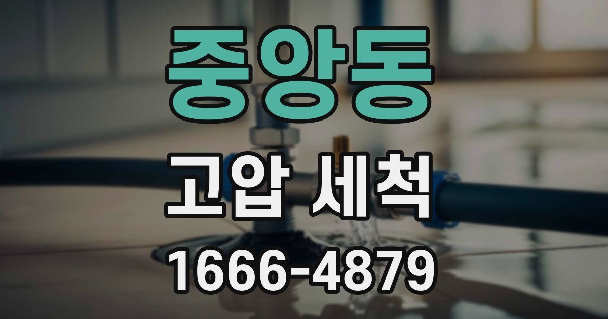 중앙동 고압 세척
