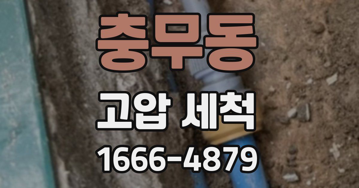 충무동 고압 세척