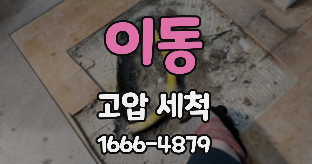 이동 고압 세척