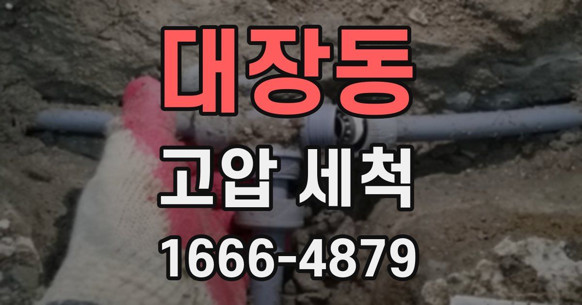 대장동 고압 세척