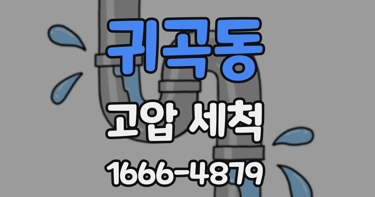 귀곡동 고압 세척