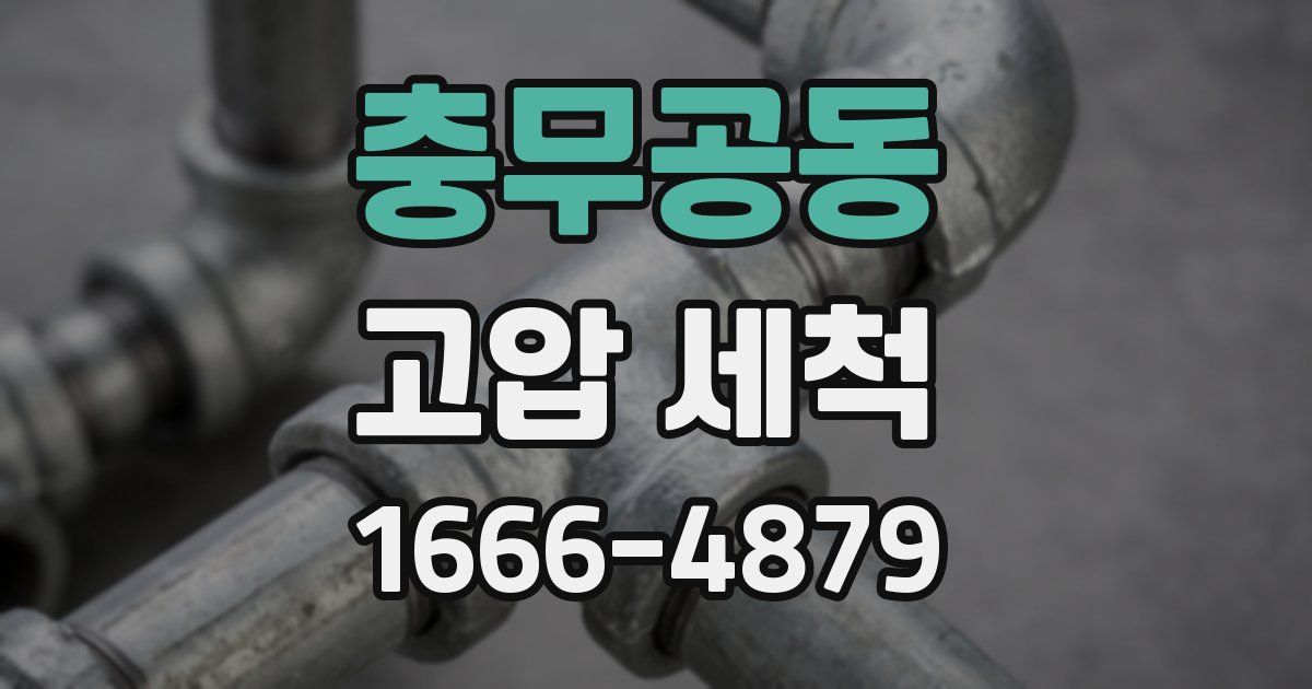 충무공동 고압 세척