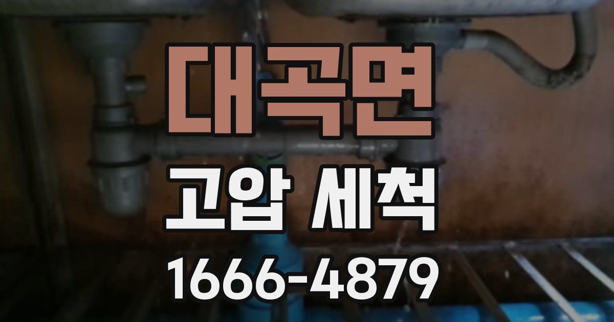 대곡면 고압 세척