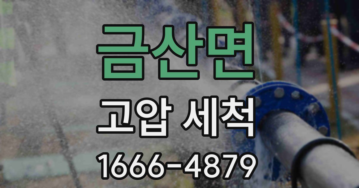 금산면 고압 세척
