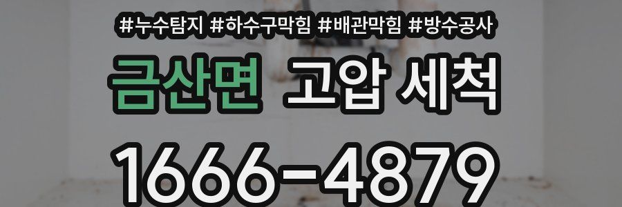 금산면 고압 세척