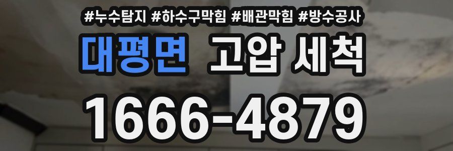 대평면 고압 세척