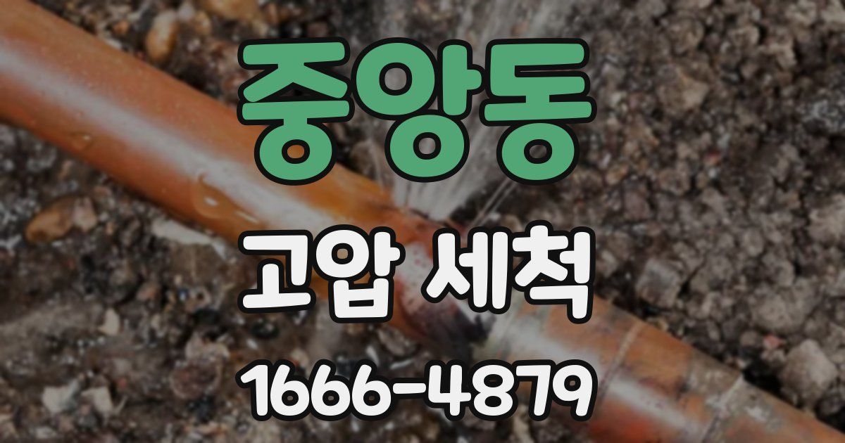중앙동 고압 세척