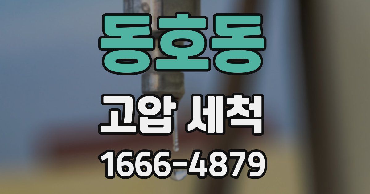 동호동 고압 세척