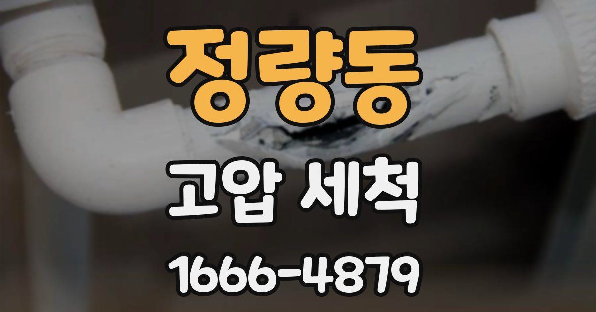 정량동 고압 세척