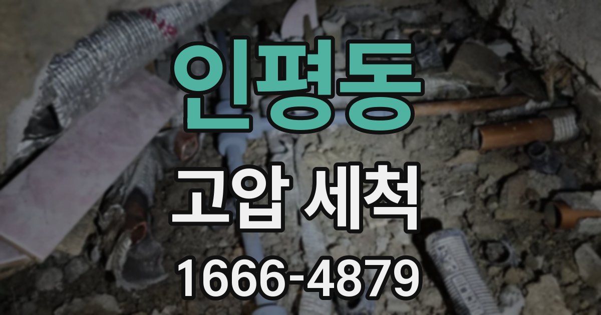 인평동 고압 세척