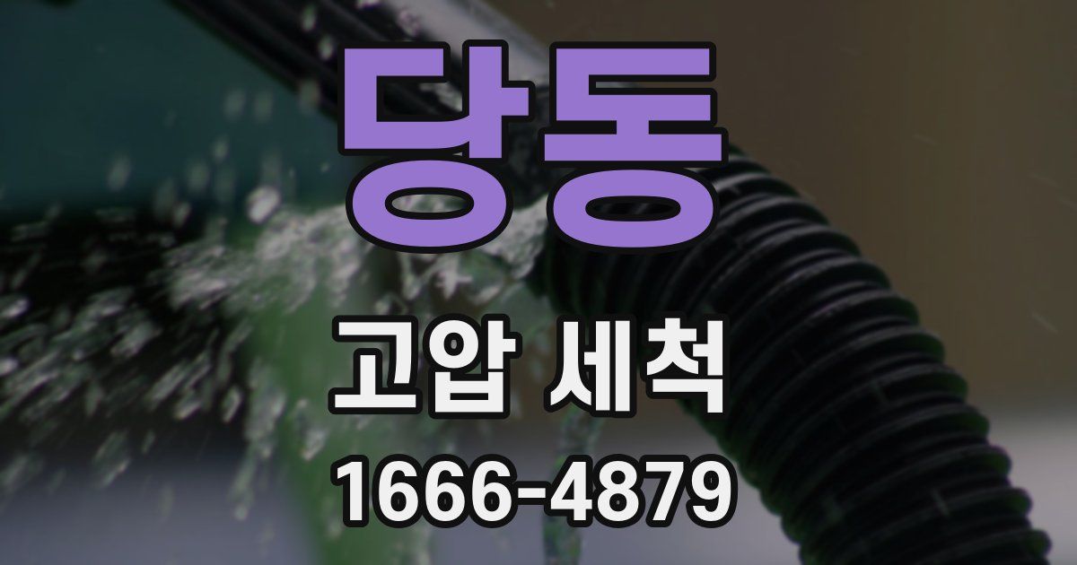 당동 고압 세척
