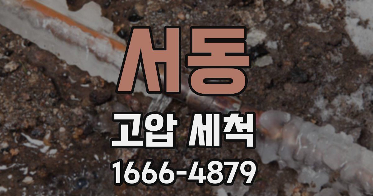 서동 고압 세척