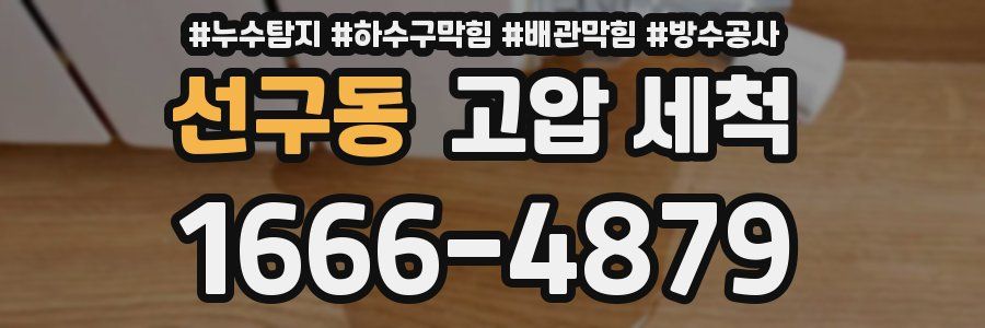 선구동 고압 세척