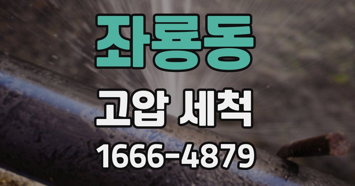 좌룡동 고압 세척