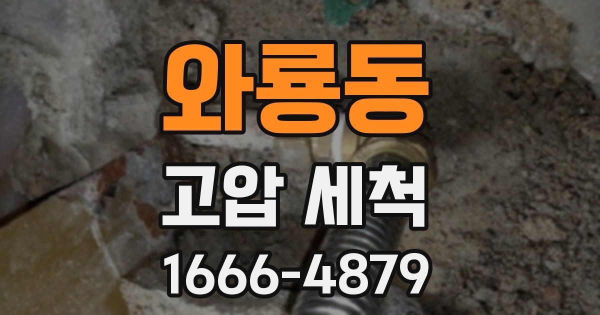 와룡동 고압 세척