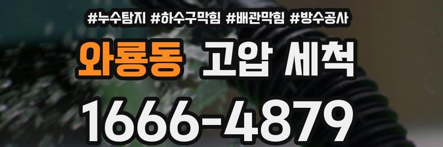 와룡동 고압 세척