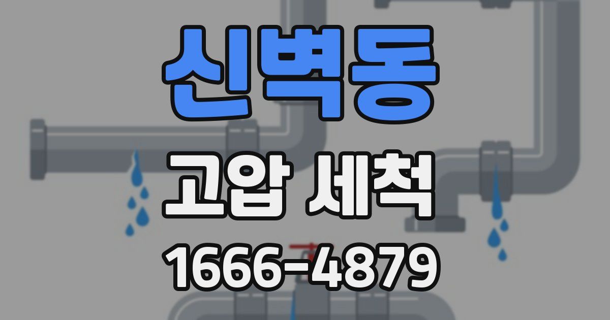 신벽동 고압 세척