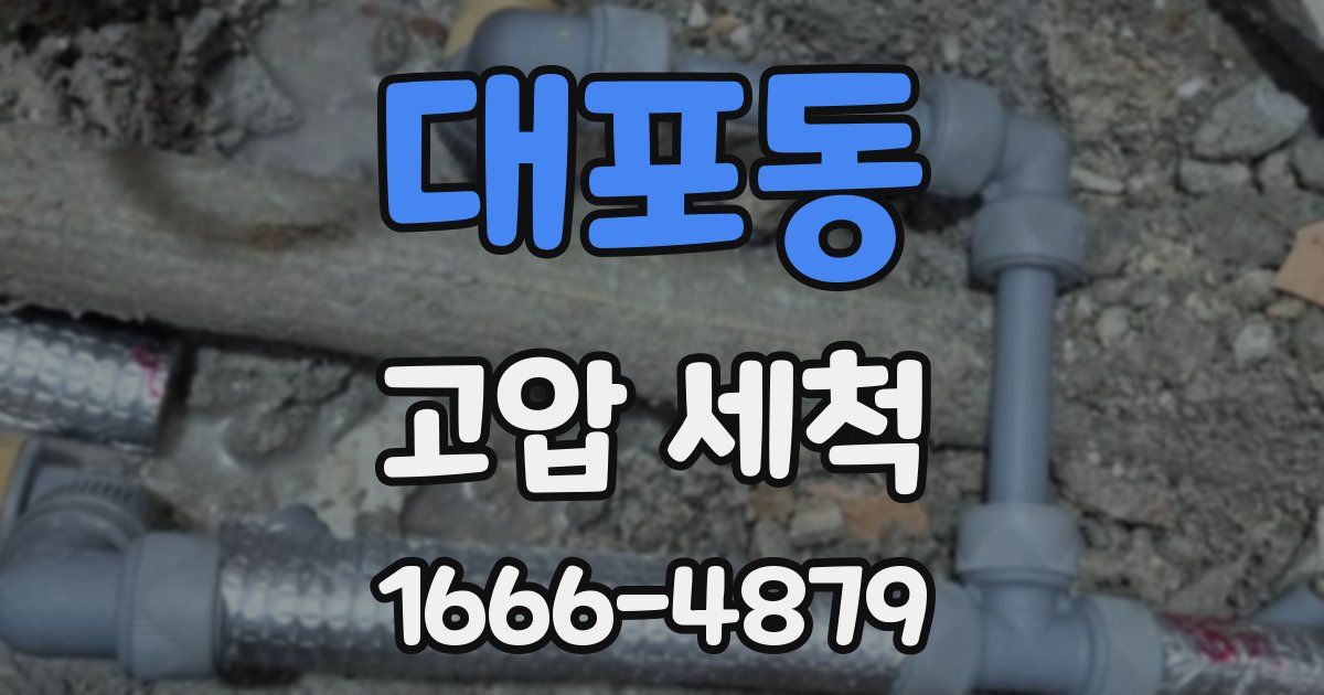 대포동 고압 세척