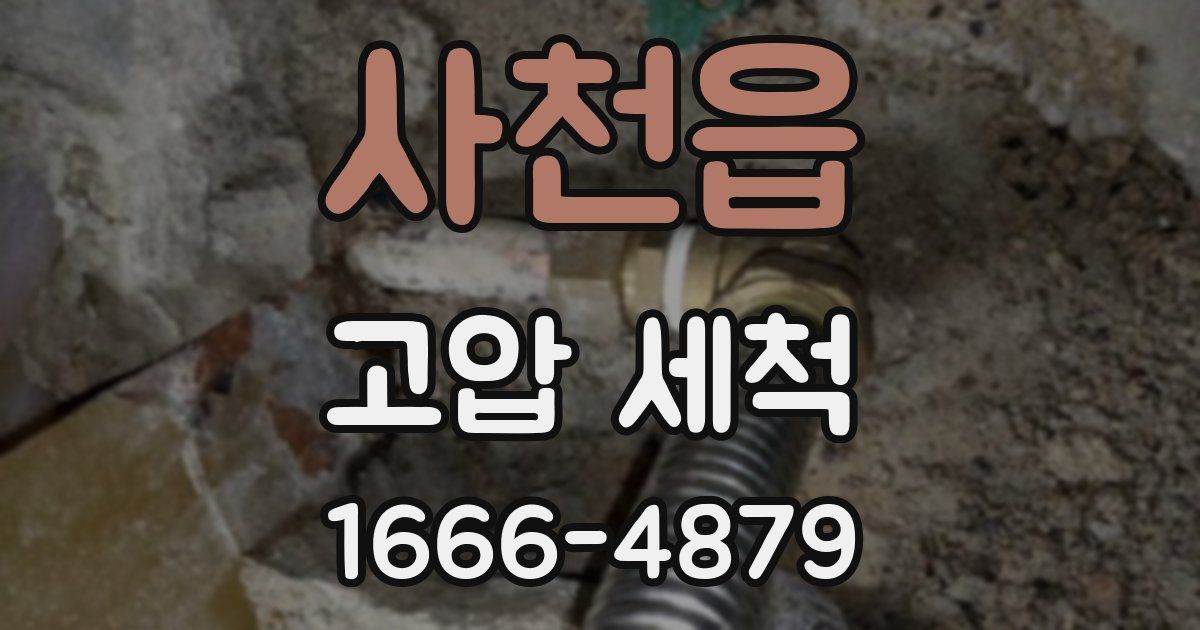 사천읍 고압 세척
