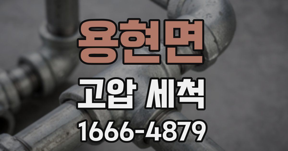 용현면 고압 세척
