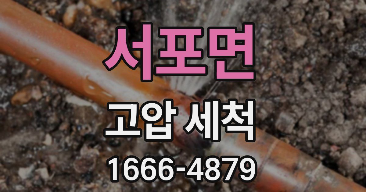 서포면 고압 세척