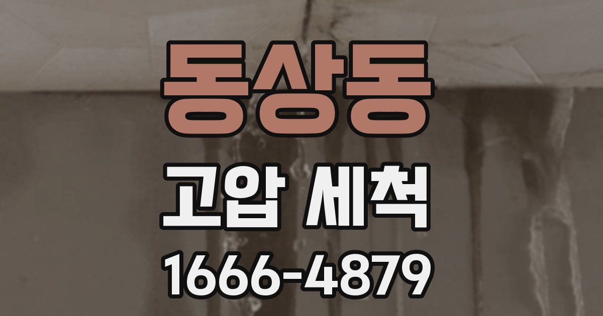 동상동 고압 세척