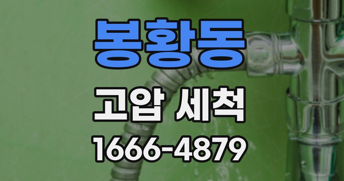봉황동 고압 세척