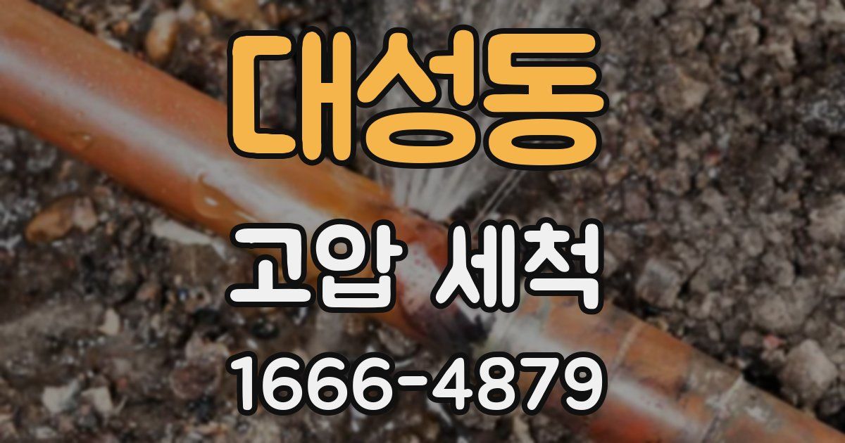대성동 고압 세척