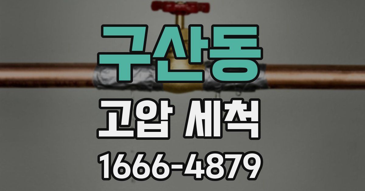 구산동 고압 세척