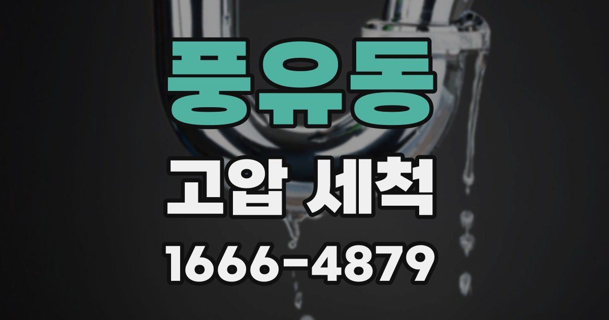 풍유동 고압 세척