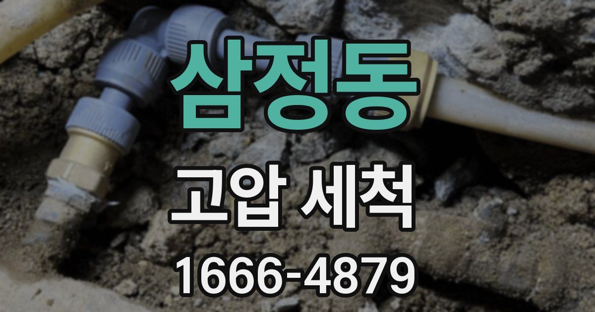 삼정동 고압 세척