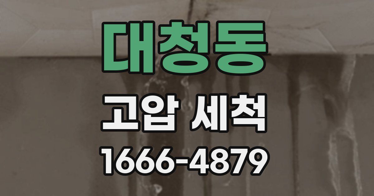 대청동 고압 세척