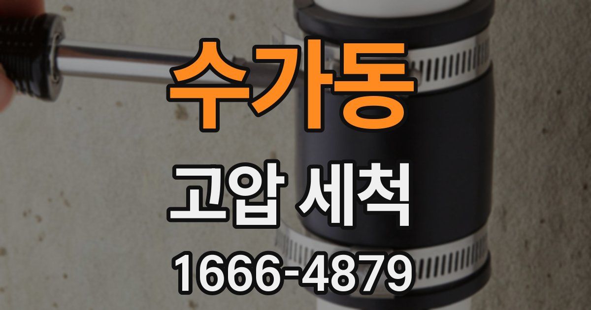 수가동 고압 세척