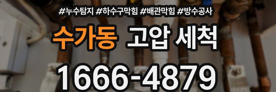 수가동 고압 세척