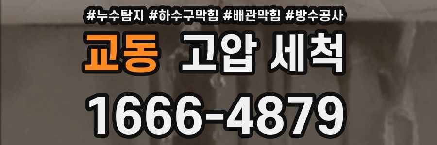 교동 고압 세척
