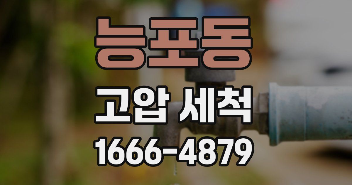 능포동 고압 세척