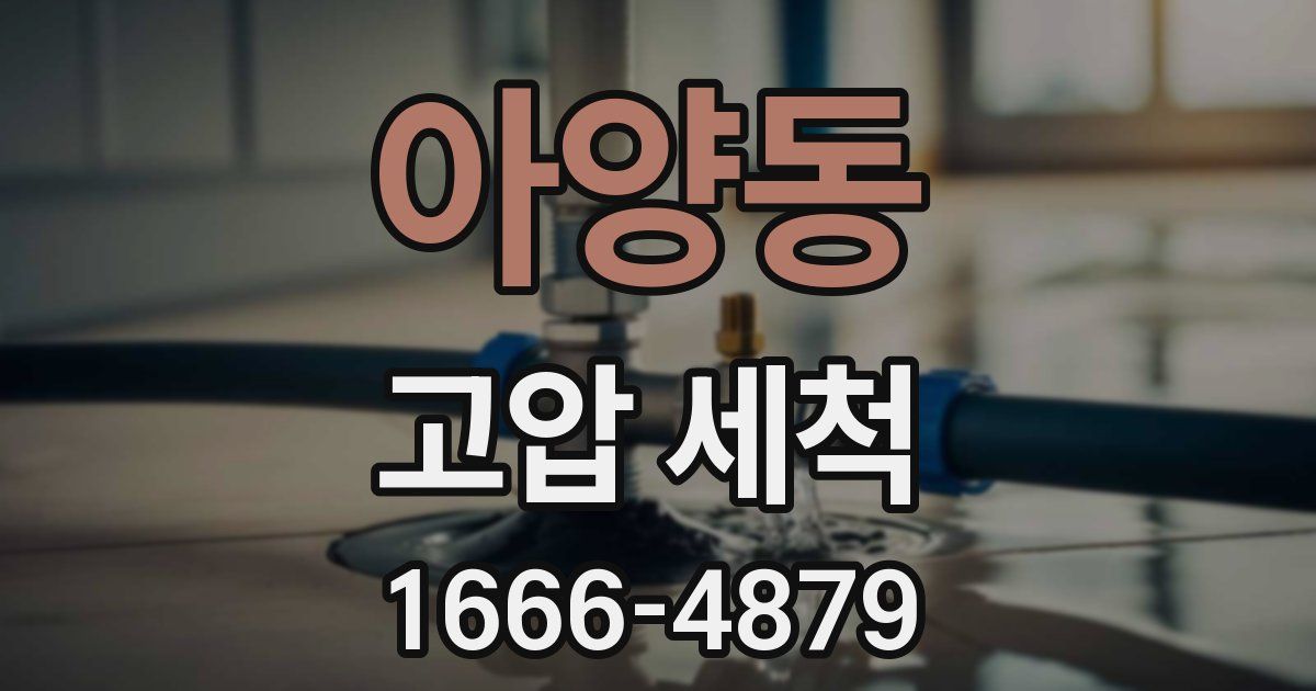 아양동 고압 세척