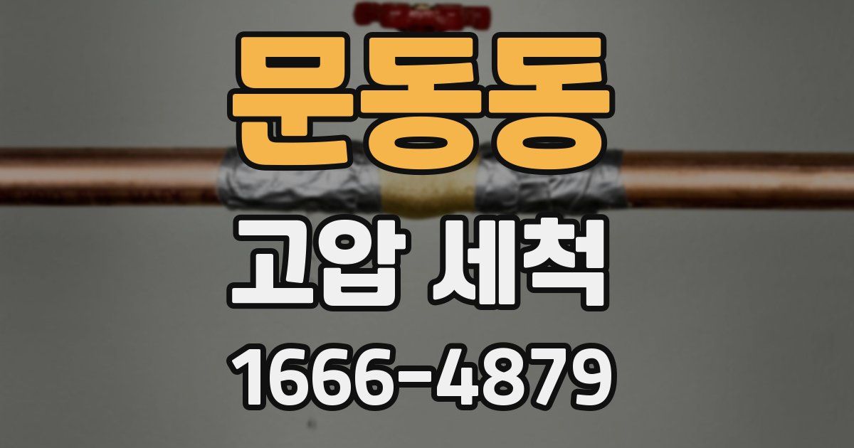 문동동 고압 세척