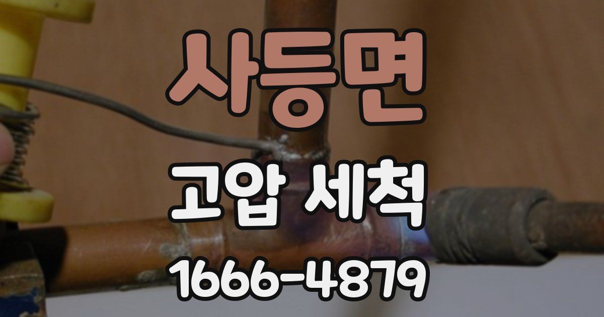 사등면 고압 세척