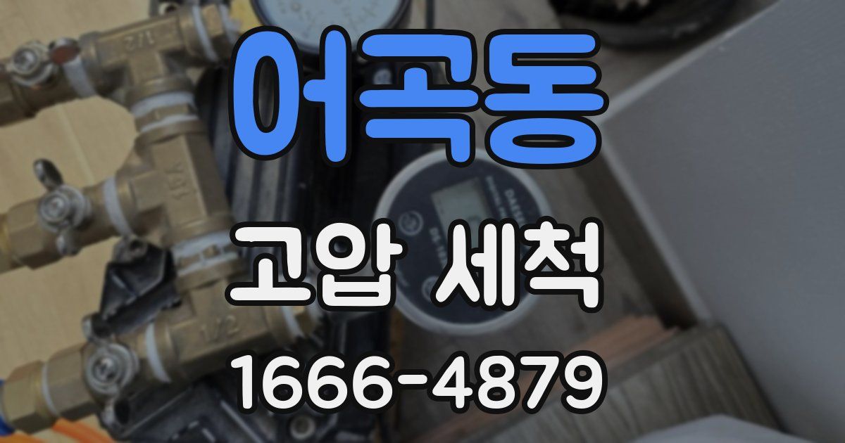 어곡동 고압 세척