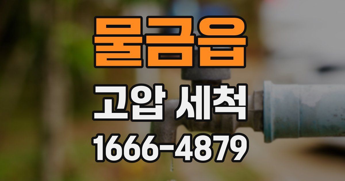 물금읍 고압 세척
