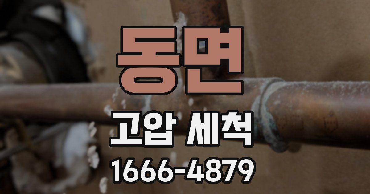 동면 고압 세척